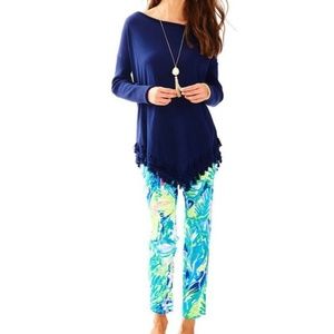 Lilly Pulitzer Ferrera Sweater, True Navy, XS